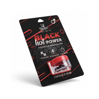 Vigorizante Masculino: Black Hot Power 2 Cápsulas ToyHot