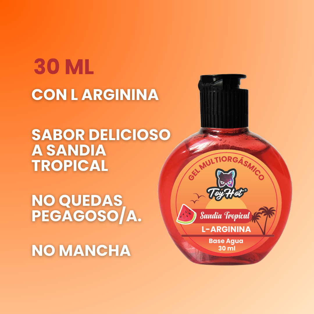 Lubricante base de agua sabor Sandia Tropical con L-Arginina