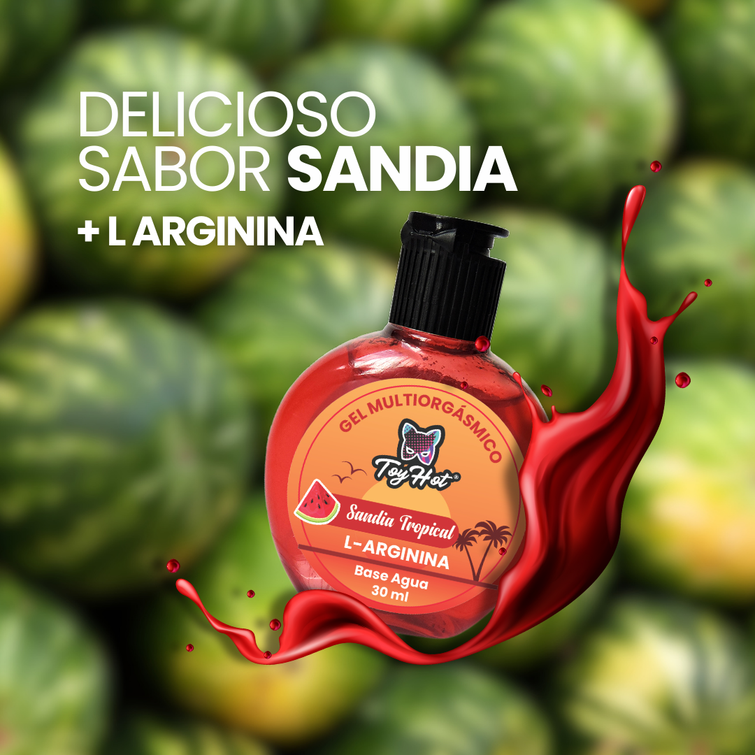 Lubricante base de agua sabor Sandia Tropical con L-Arginina